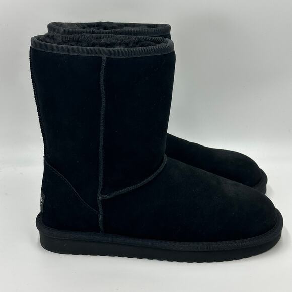 NWT Koolaburra By UGG Koola Short Black Suede Boots Womens Size 6 1017090 Winter - Picture 1 of 14